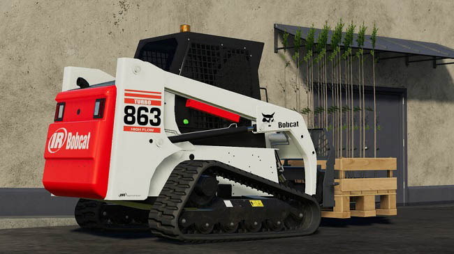 Мод Bobcat 863 Turbo With Bobcat Shovel v1.0.0.0 для FS19 (1.6.x)