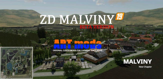 Карта ZD Malviny Beta для Farming Simulator 19 (1.6.x)