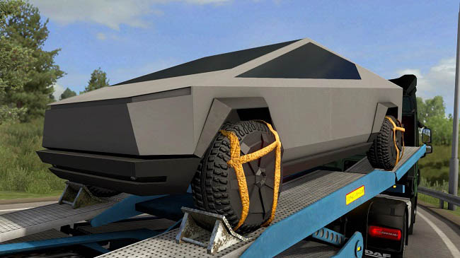 Мод Tesla Cybertruck Cargo для ETS 2 (1.38.x)
