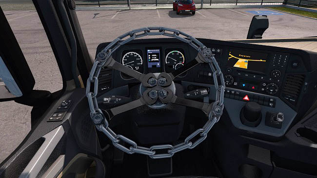 Мод Chain Steering Wheel для ETS 2 (1.38.x)