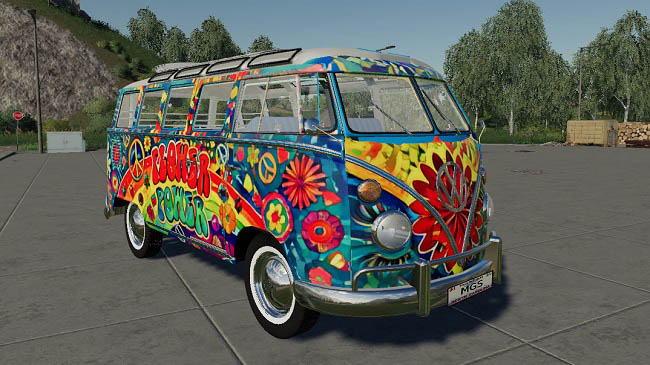Мод Volkswagen Van Hippy Style v1.1.0.0 для FS19 (1.6.x)