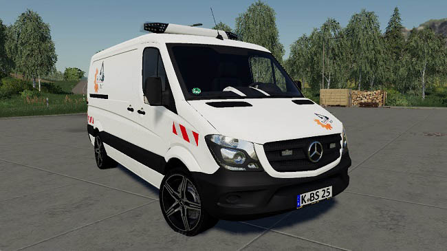 Мод Mercedes Sprinter 2014 Bauhof-Stani v1.0.0.0 для FS19 (1.6.x)