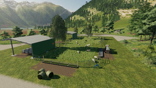 Мод Big Sheep and Horse Stable v1.0.0.0 для FS19 (1.7.x)
