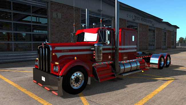 Мод Kenworth W900A Custom v1.8 для American Truck Simulator (1.48.x)