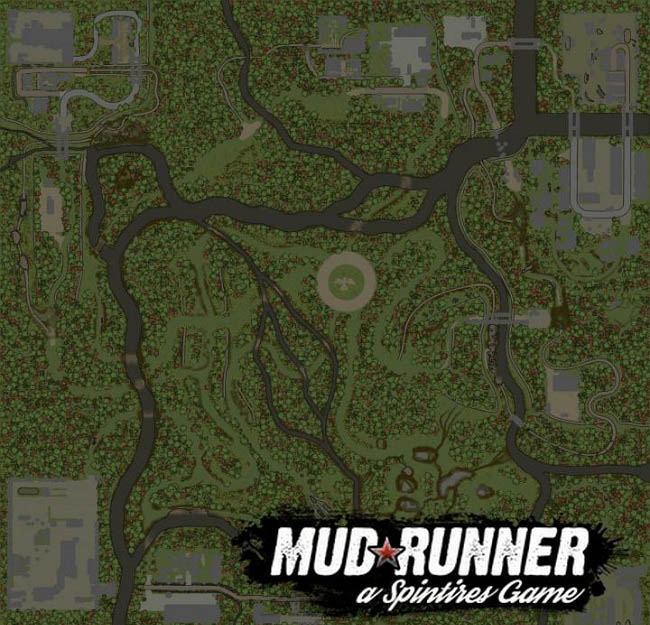 Карта "Пересечение 6-ти дорог" для Spintires: MudRunner