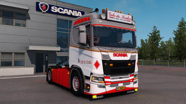 Мод Scania R520 Gebr De Kraker Transport v4.2 для ETS 2 (1.39.x)