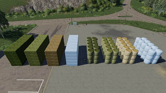 Мод Buyable Large Stack Of Bales v1.0.0.0 для FS19 (1.7.x)