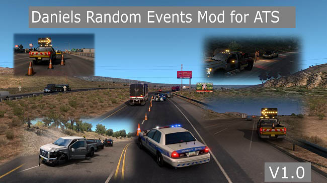 Мод Daniels Random Events v1.4.2 для American Truck Simulator (1.47.x-1.49.x)