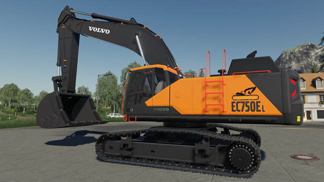 Мод Volvo EC-750EL Mining Excavator v1.1.0.0 для FS19 (1.7.x)