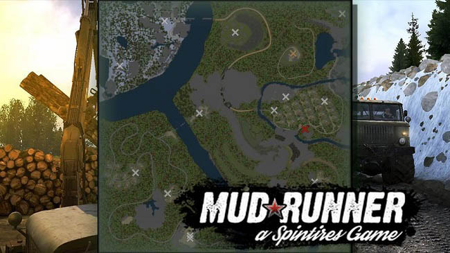 Карта "Лесной район 5: Полная езда" для Spintires: MudRunner