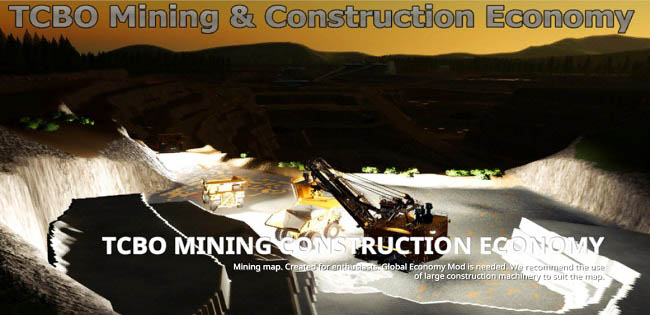 Карта TCBO Mining Construction Economy v0.4 для FS19 (1.7.x)