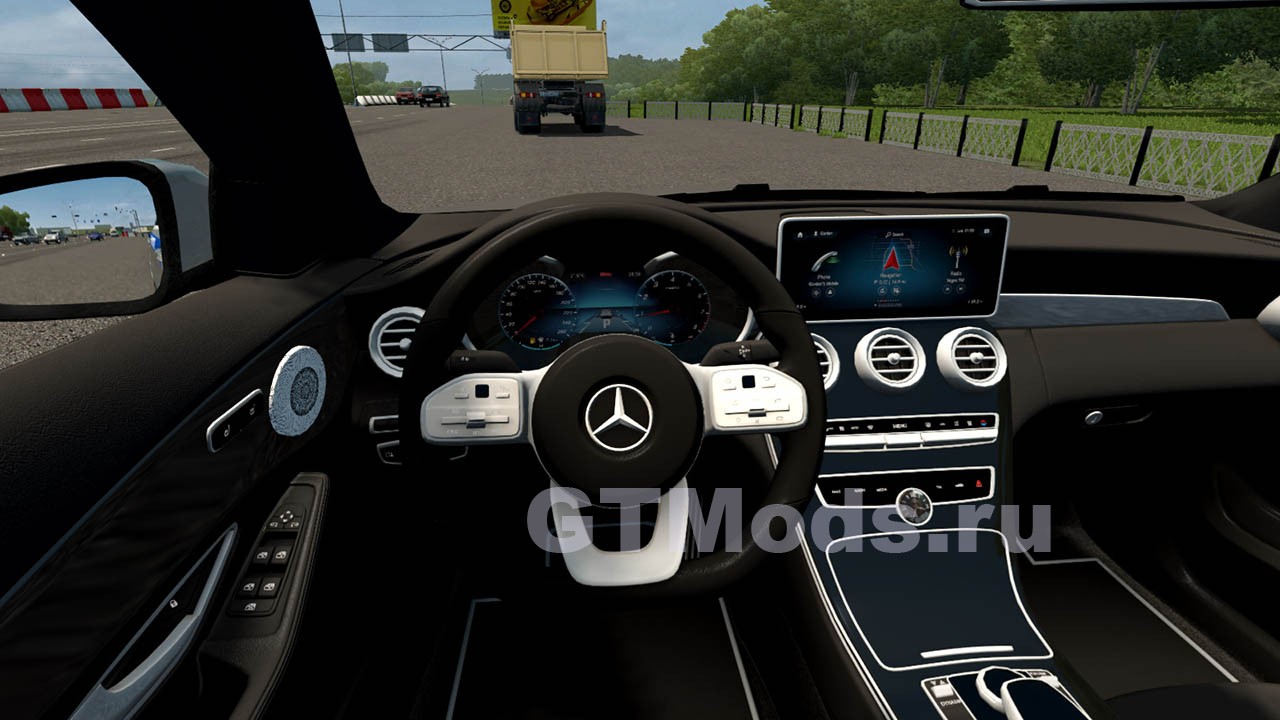 Мод Mercedes-Benz C300 (W205) Police для City Car Driving (1.5.9.2) » Моды  для игр про автомобили от GTMods.ru