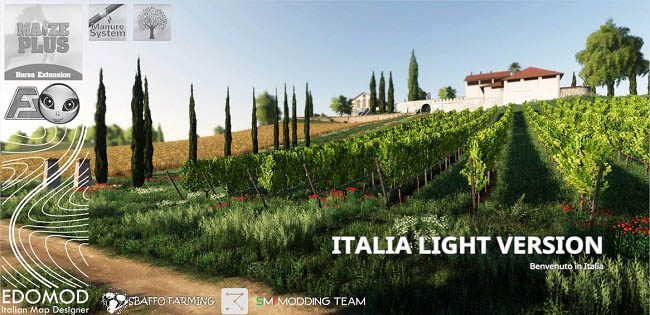 Карта ITALIA Light Version v1.0.0.0 для FS19 (1.7.x)