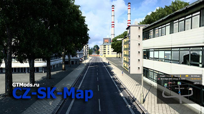 Карта CZ/SK Map Addon для Euro truck simulator 2 (1.40.x)