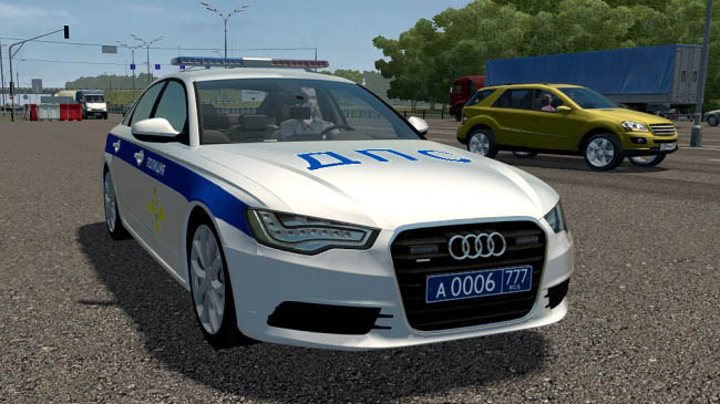Мод Audi A6 (C7) Police для City Car Driving (1.5.9.2)