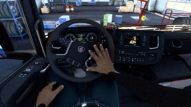 Мод Animated Hands for Driver v1.2 для ETS 2 (1.41.x)