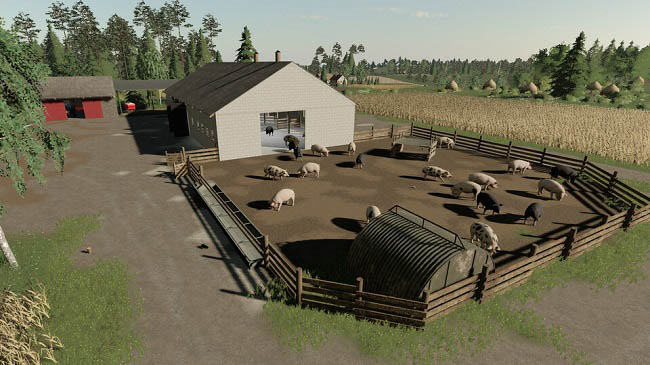 Мод A Barn With A Pigsty For Pigs v1.0.0.0 для FS19 (1.7.x)