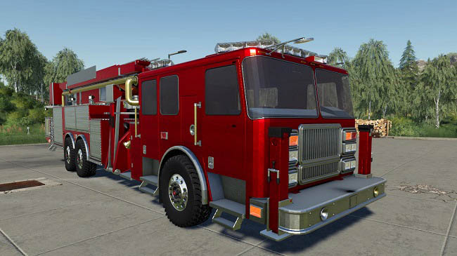 Мод Ladder Fire Truck v1.0.0.0 для FS19 (1.7.x)