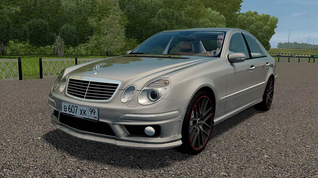 Мод Mercedes-Benz W211 E55 AMG v2.0 для City Car Driving (1.5.9.2)