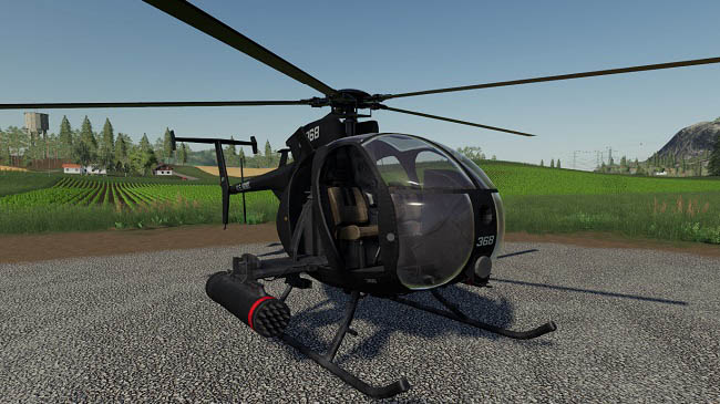 Мод MH6 Little Bird helicopter v1.0.0.1 для FS19 (1.7.x)