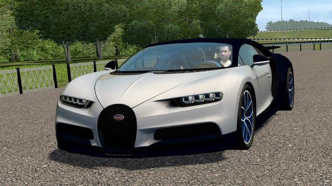 Мод Bugatti Chiron 2018 для City Car Driving (1.5.9.2)