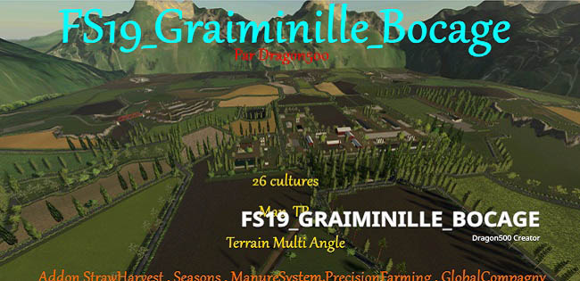 Карта Graiminille Bocage v1.0.0.0 для FS19 (1.7.x)