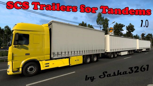 SCS Trailers for Tandems v1.0 для ETS 2 (1.40.x, 1.41.x)