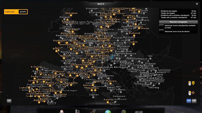 Ultra Zoom Map v1.2 для Euro Truck Simulator 2 (1.44.x)