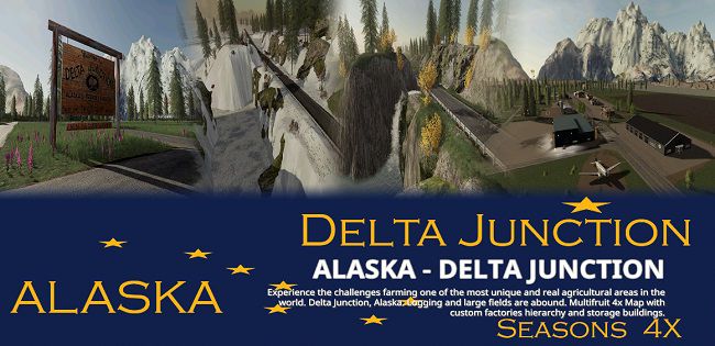 Карта Alaska - Delta Junction 4x v1.2.0.0 для FS19 (1.7.x)