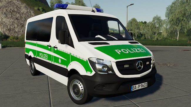 Mercedes-Benz Sprinter Polizei Bayern v1.0 для FS19 (1.7.x)