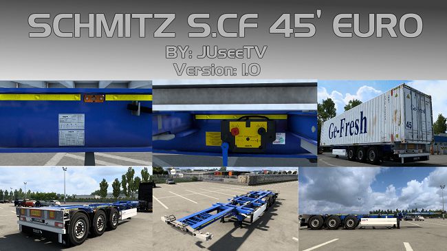 Schmitz S.CF 45' Euro by JUseeTV v1.2 для ETS 2 (1.48.x)