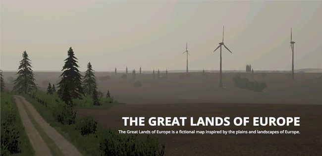 Карта The Great Lands Of Europe v1.0.0.2 для FS19 (1.7.x)