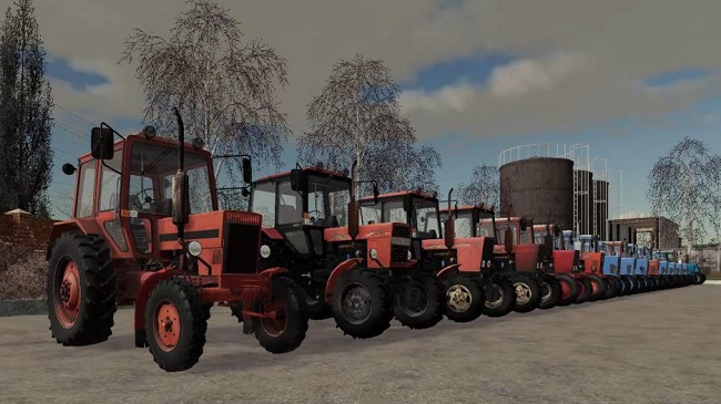 Пак тракторов МТЗ v1.0 для Farming Simulator 19 (1.7.x)