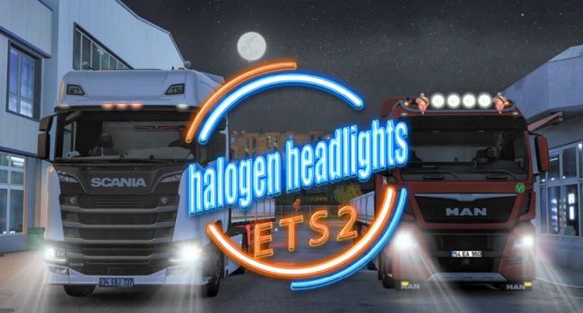 Halogen Headlights Mod v1.0 для ETS 2 (1.41.x, 1.42.x)