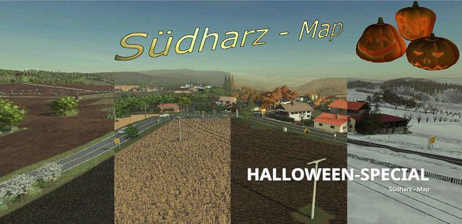 Карта Südharz Halloween Special v1.0.0.0 для FS19 (1.7.x)