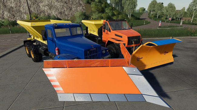 Snow Plows and Spreaders and Trucks v1.0.0.0 для FS19 (1.7.x)