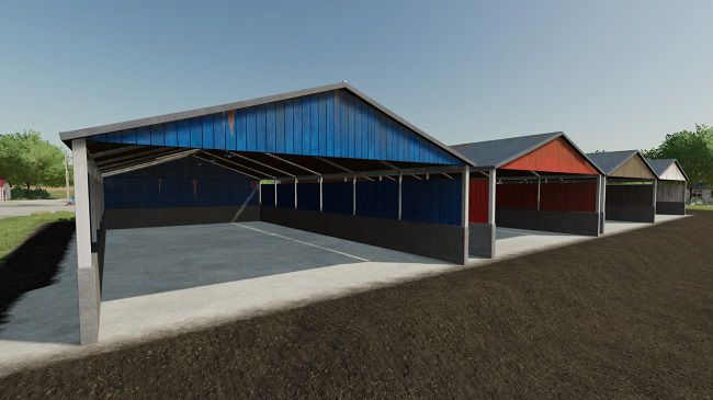 Wooden Open Garage v2.0 для FS22 (1.1.x)