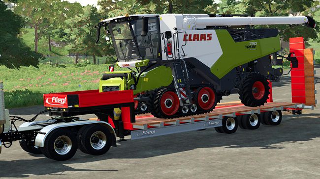 Fliegl SDS350J Low Loader v1.0.0.1 для Farming Simulator 22 (1.8.x)