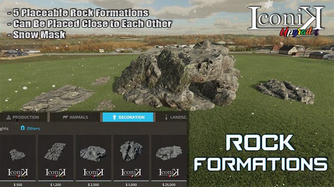Iconik Rock Formations v1.0.0.0 для FS22 (1.1.x)