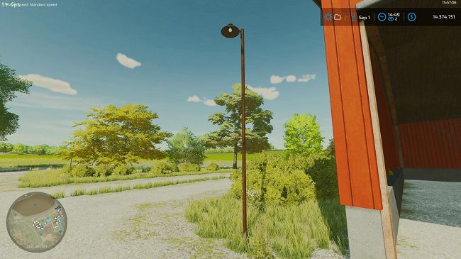 Woodenpole Lamp v1.0.0.0 для FS22 (1.2.x)