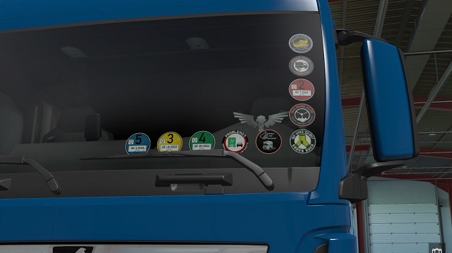 Glass Stickers for your Truck v1.4 для ETS 2 (1.46.x)