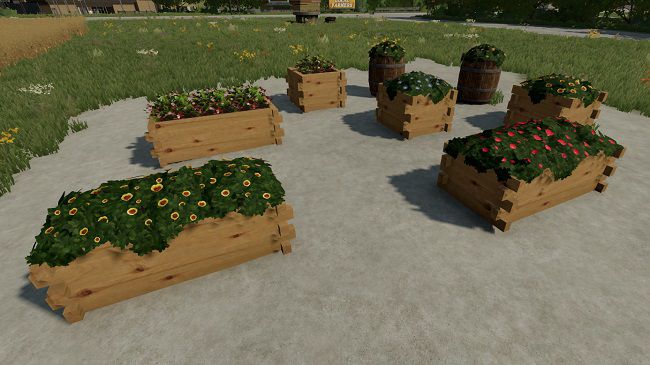 Blumen Deko Pack v1.0.0.0 для FS22 (1.2.x)