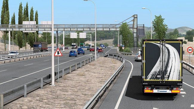 Traffic Density and Speedlimits v1.0 для Euro Truck Simulator 2 (1.43.x)
