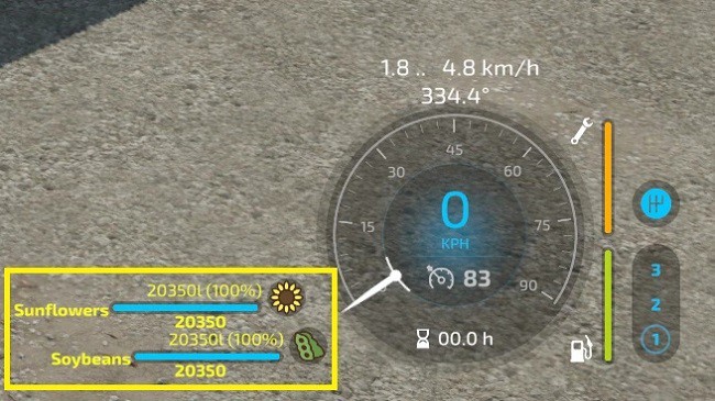 VehicleFruit Hud v0.61 Beta для Farming Simulator 22 (1.2.x)