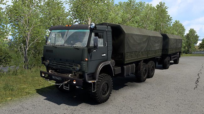 КамАЗ 43101 Армейский v1.0 для Euro Truck Simulator 2 (1.46.x)