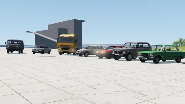 Пак российских и советских автомобилей v3.0 для BeamNG.drive (0.24.x)