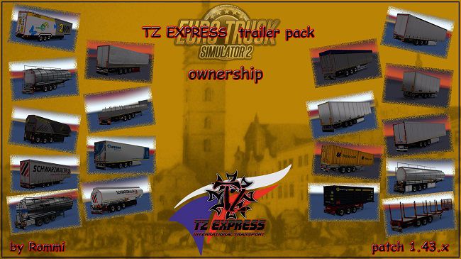 Мод TZ Express Trailers Pack для ETS 2 (1.43.x)