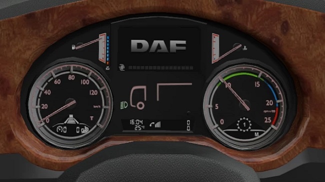 DAF XF 105 Custom Dashboard v1.2.3 для Euro Truck Simulator 2 (1.44.x)