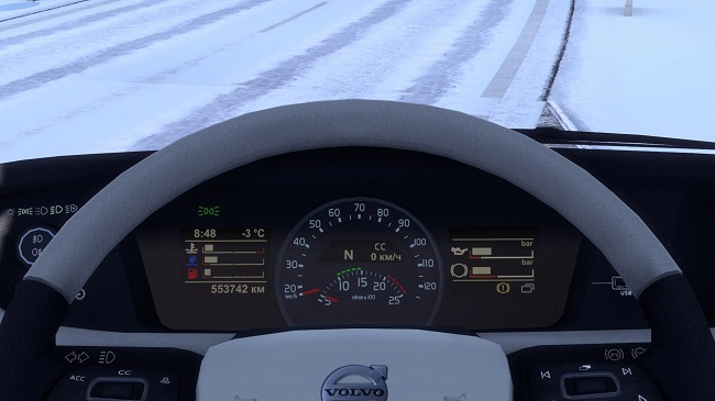 Volvo FH 2012 Improved Dashboard v1.1 для Euro Truck Simulator 2 (1.43.x)