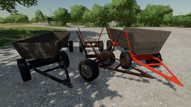 Old Wooden Wagon v1.0.0.0 для Farming Simulator 22 (1.2.x)